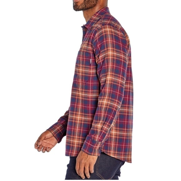 Eddie Bauer Cognac Plaid brushed cotton Bristol Flannel twill shirt Men’s XXL - Picture 2 of 5